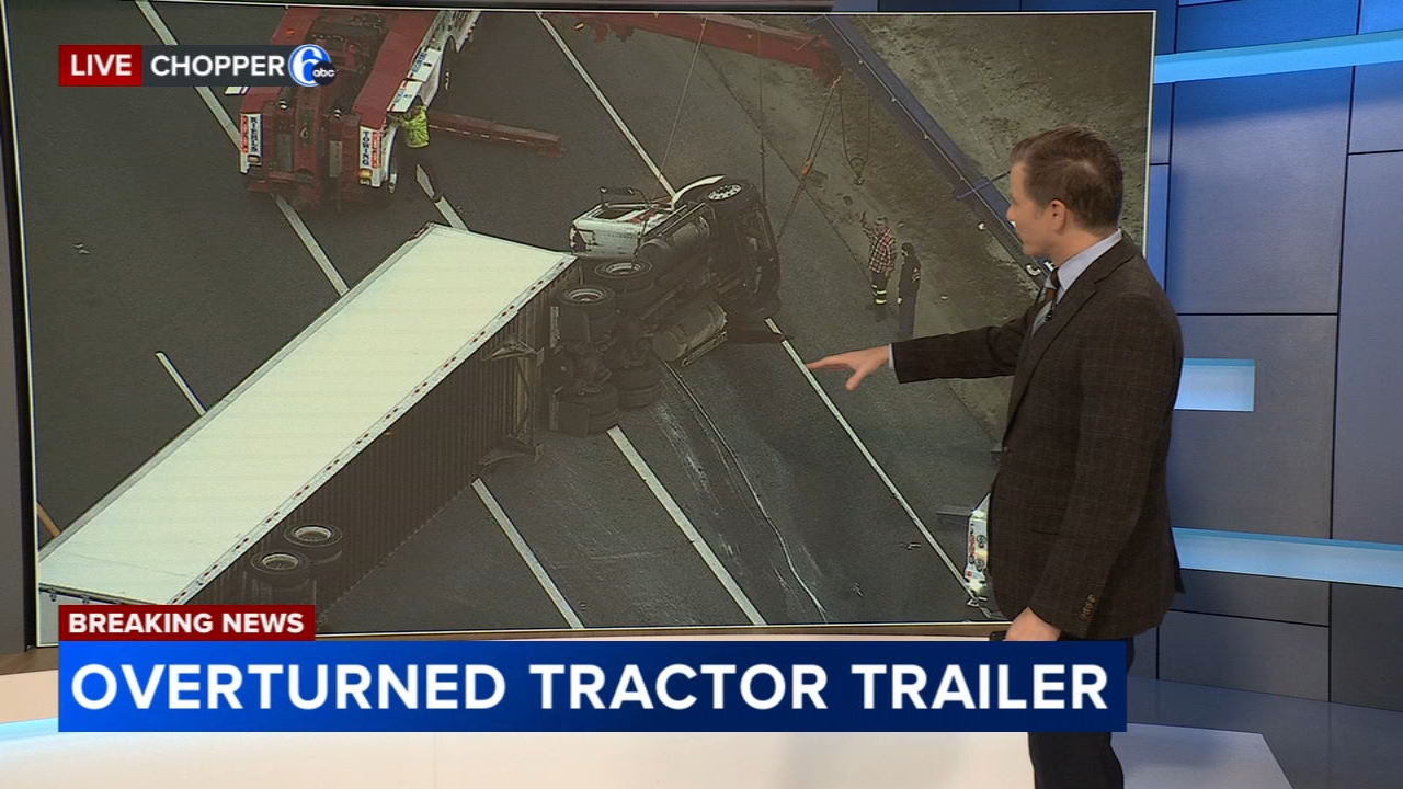 Overturned semi blocking all lanes of Rt. 55 NB in Gloucester County, New Jersey
       — Chester Springs Community news